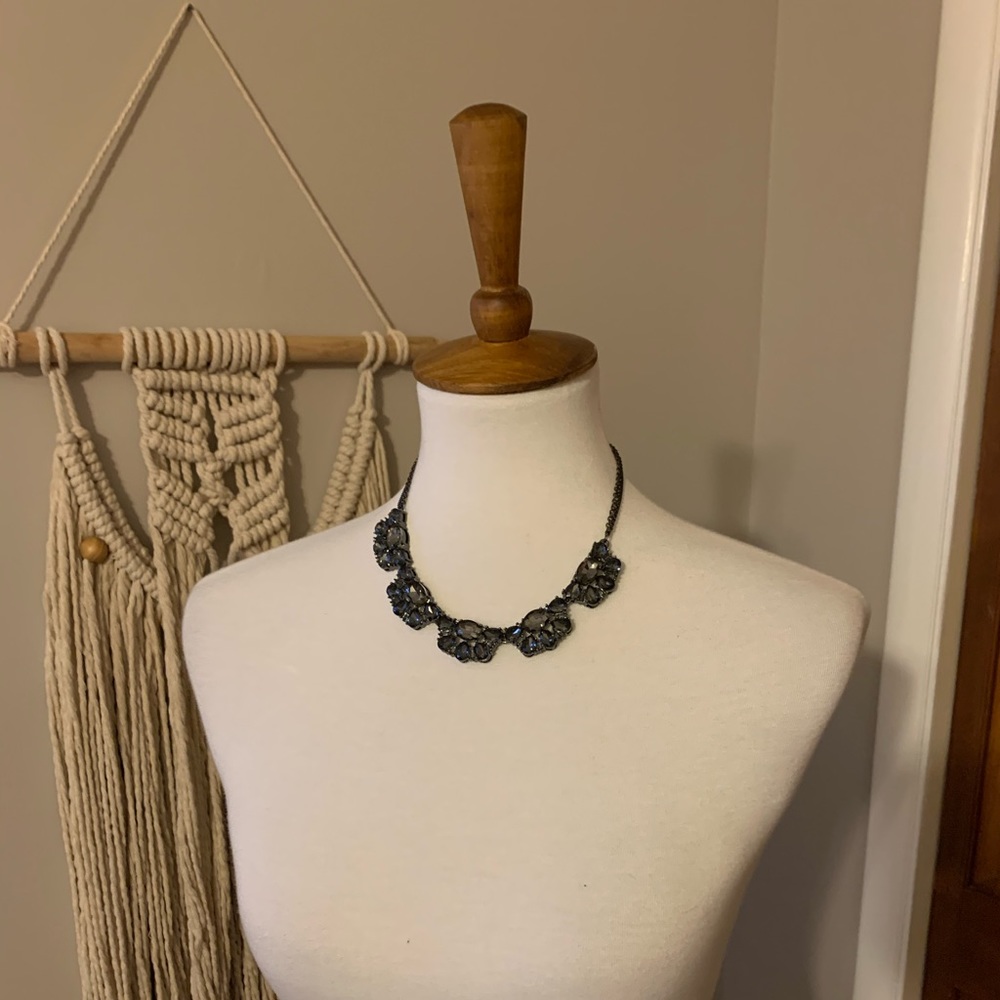 Black jeweled necklace